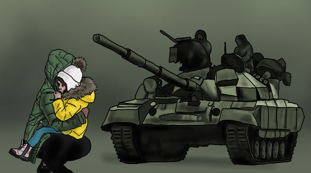 Το νέο σκίτσο του Αρκά για τον πόλεμο στην Ουκρανία