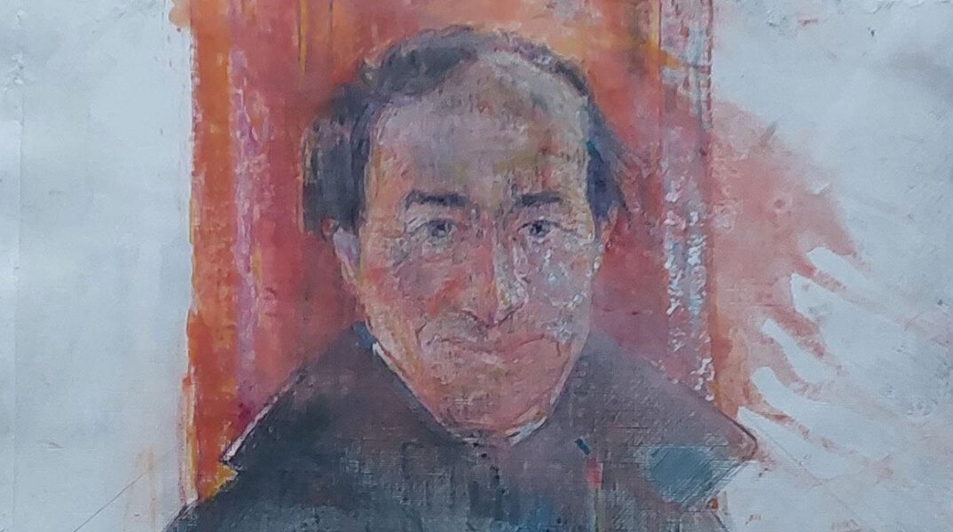 Ο Γιώργος Βέλτσος σε ένα από τα τελευταία πορτρέτα του Χρόνη Μπότσογλου