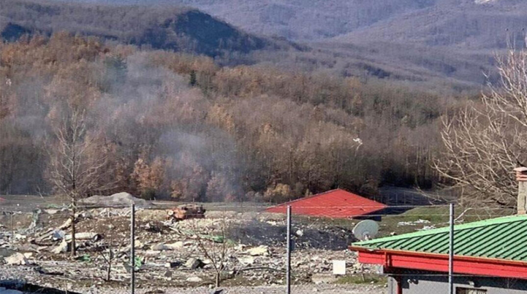 To εργοστάσιο κατασκευής εκρηκτικών στα Γρεβενά καταστράφηκε ολοσχερώς μετά την έκρηξη