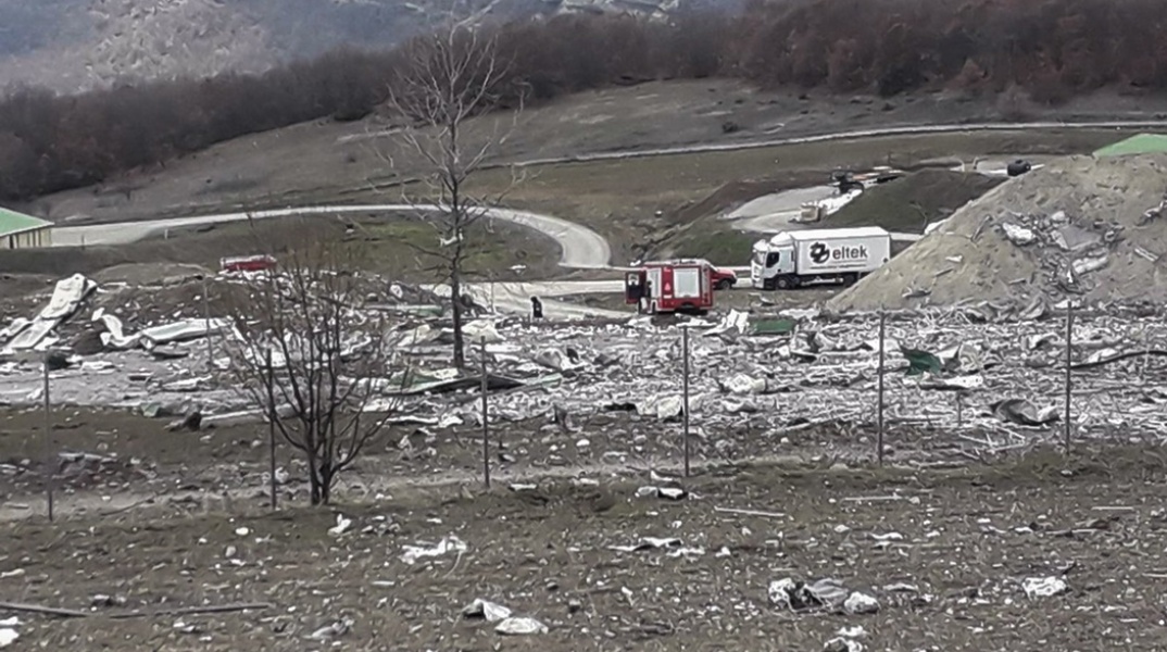 Γρεβενά: Το σημείο όπου υπήρχε το εργοστάσιο - Δεν έμεινε τίποτα μετά την έκρηξη
