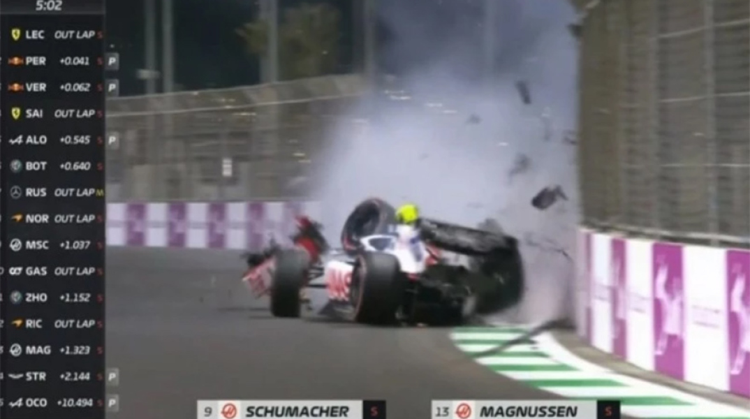 Ατύχημα Μικ Σουμάχερ στο Grand Prix της Σαουδικής Αραβίας
