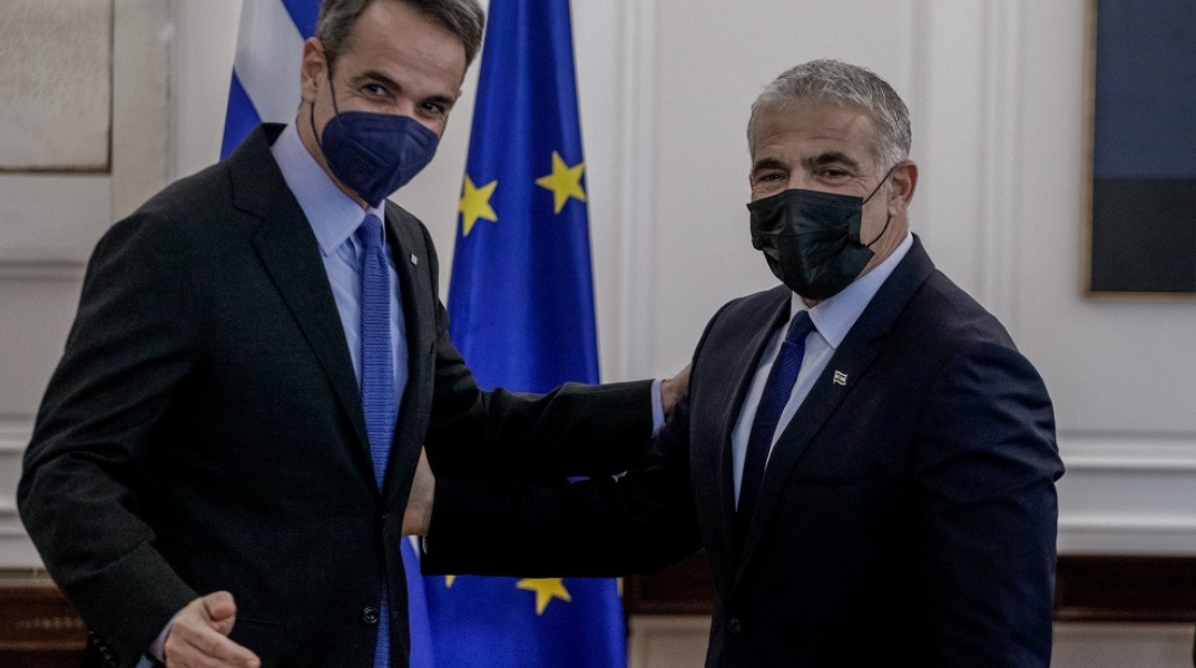 ΣΥΝΑΝΤΗΣΗ ΤΟΥ ΠΡΩΘΥΠΟΥΡΓΟΥ ΚΥΡΙΑΚΟΥ ΜΗΤΣΟΤΑΚΗΣ ΜΕ ΤΟΝ ΑΝΑΠΛΗΡΩΤΗ ΠΡΩΘΥΠΟΥΡΓΟ ΚΑΙ ΥΠΟΥΡΓΟ ΕΞΩΤΕΡΙΚΩΝ ΤΟΥ ΙΣΡΑΗΛ YAIR LAPID (ΓΙΩΡΓΟΣ ΚΟΝΤΑΡΙΝΗΣ / EUROKINISSI)