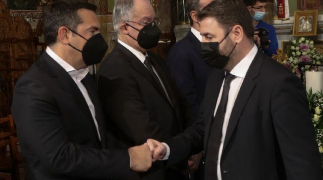 Ο Αλέξης Τσίπρας με τον Νίκο Ανδρουλάκη © Eurokinissi