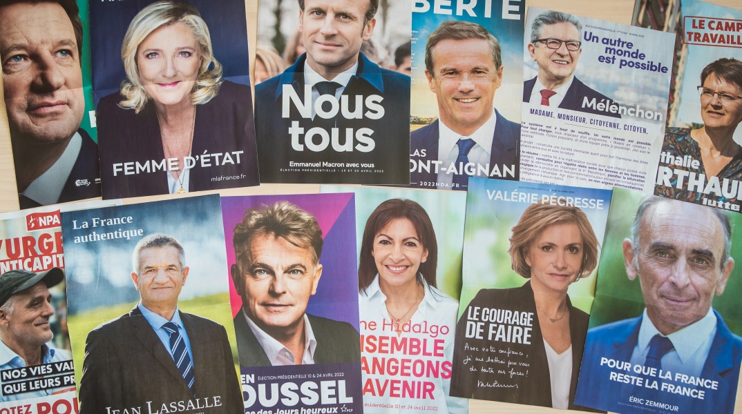 Αφίσες των υποψηφίων στις προεδρικές εκλογές της Γαλλίας