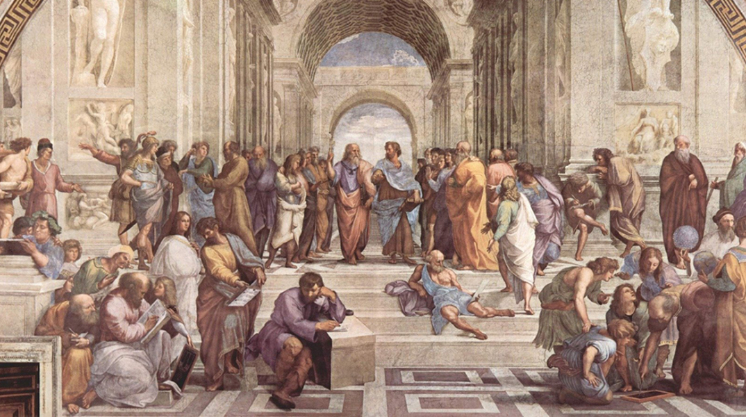 «Η Σχολή των Αθηνών», μια από τις διασημότερες νωπογραφίες του Ιταλού καλλιτέχνη της Αναγεννησιακής τέχνης, Ραφαήλ