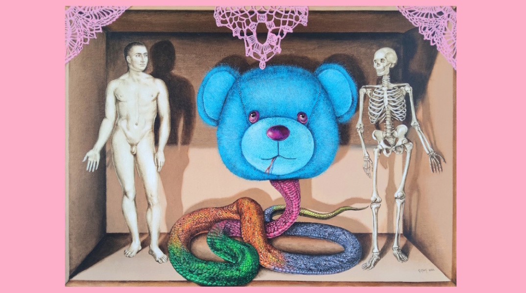 Πίνακας ζωγραφικής του Νίκου Σίσκου από την έκθεση Abnormalities στην γκαλερί Genesis