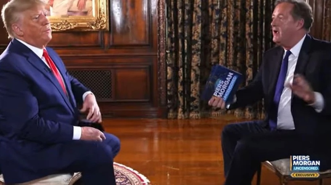 Ο Ντόναλντ Τραμπ εκνευρίζεται με τον Πιρς Μόργκαν και φεύγει από συνέντευξη