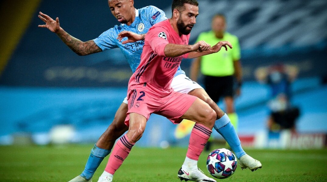 Γκαμπριέλ Ζεσούς και Ντάνι Καρβαχάλ σε παλαιότερη αναμέτρηση της Μάντσεστερ Σίτι με τη Ρεάλ Μαδρίτης