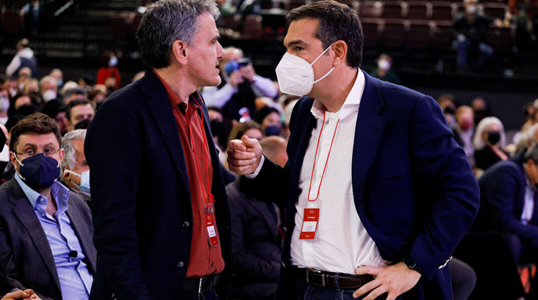 Ευκλείδης Τσακαλώτος και Αλέξης Τσίπρας στο 3ο Συνέδριο ΣΥΡΙΖΑ