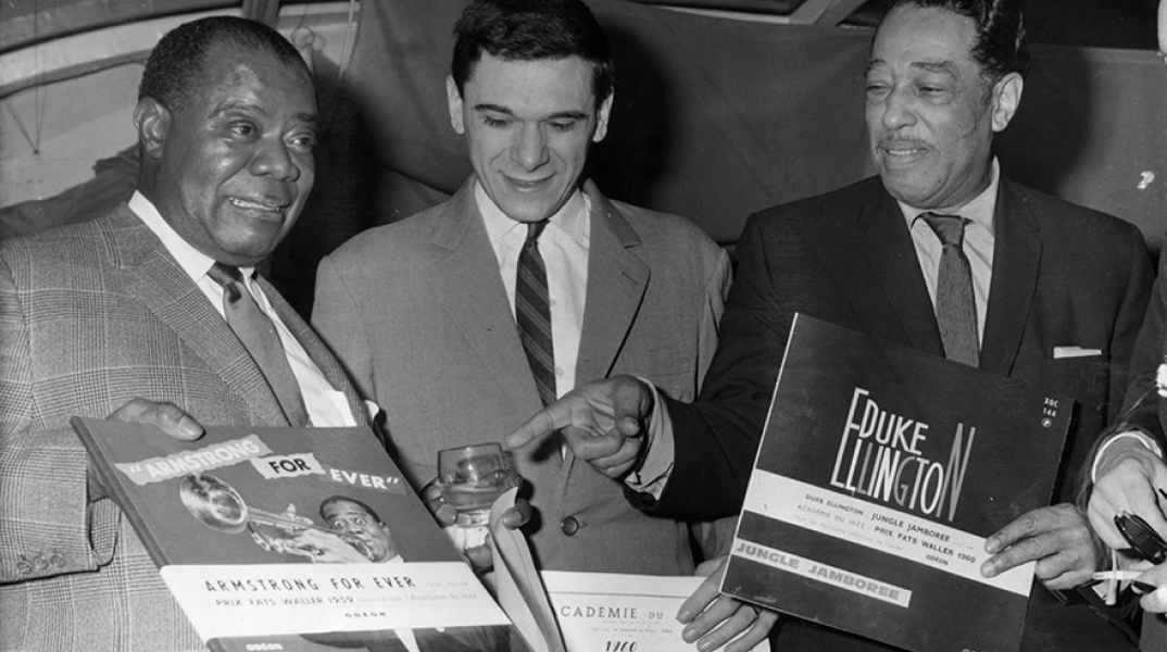 Louis Armstrong, Rene Urtreger και Duke Ellington 