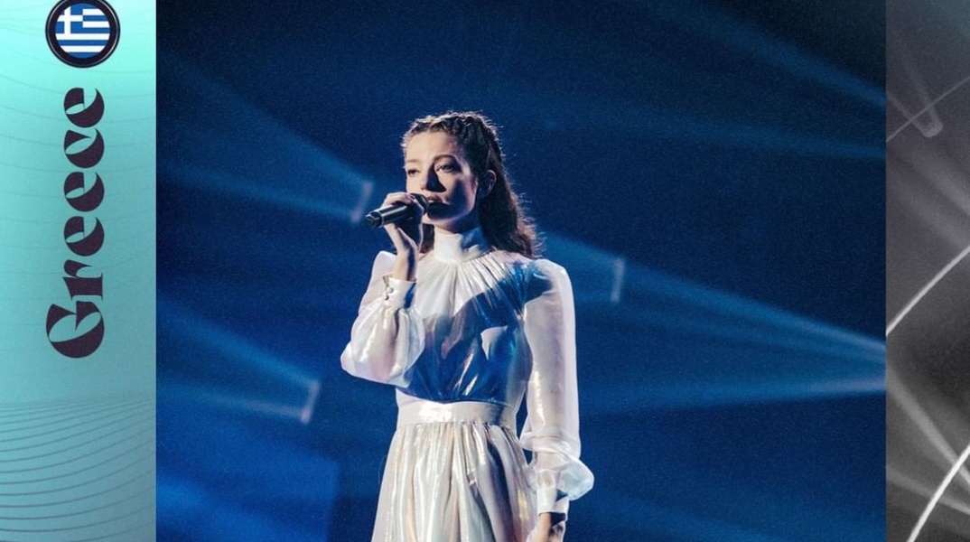 Φωτογραφία από την εμφάνιση της Αμάντας στη σκηνή της Eurovision 2022 στο Τορίνο