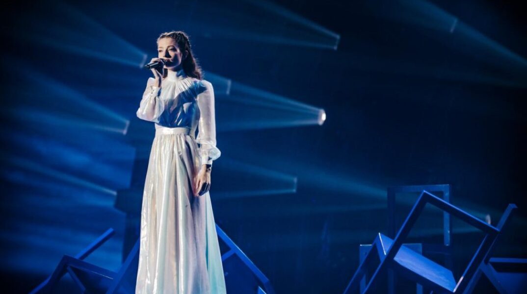 Η Αμάντα Γεωργιάδη στη σκηνή της Eurovision 2022