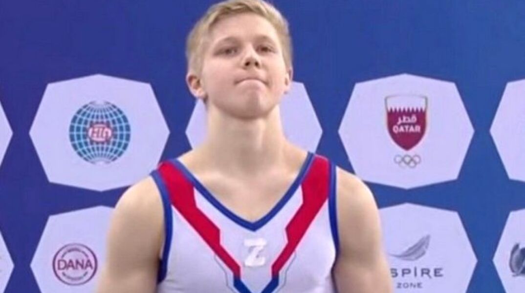 Ρώσος γυμναστής τιμωρήθηκε με αποκλεισμό ενός χρόνου για το «Ζ» στη στολή του