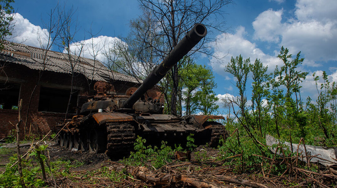 Διαλυμένο ρωσικό τανκ στο Χάρκοβο