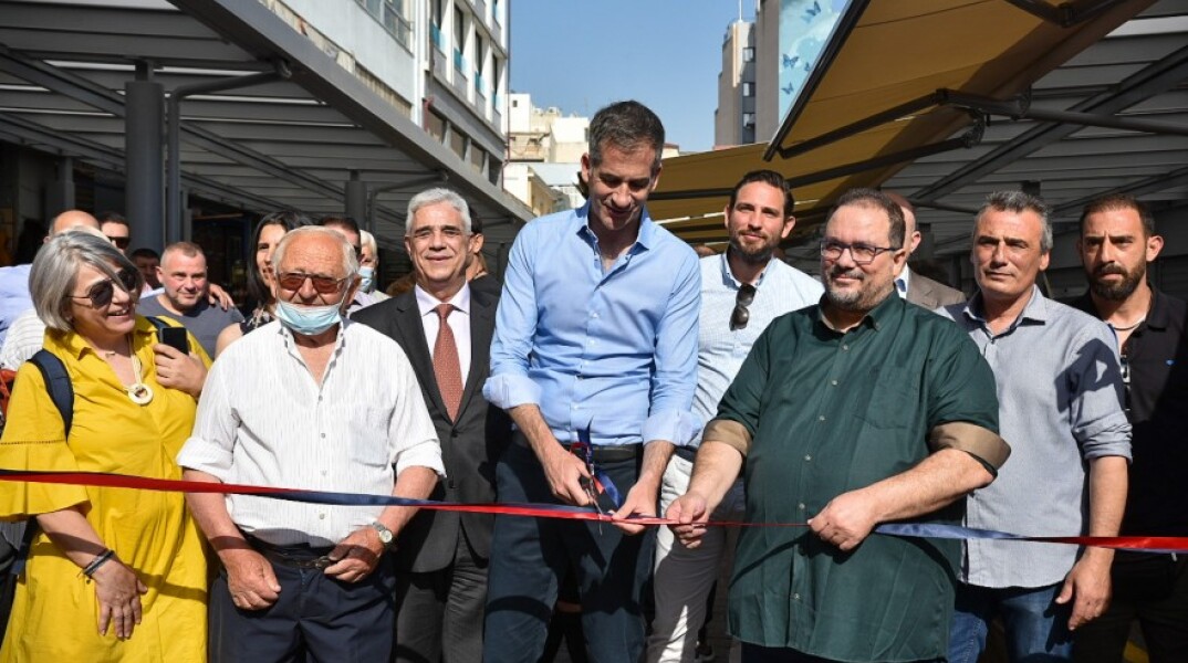 Ο Κώστας Μπακογιάννης στην παράδοση της νέας Βαρβακείου αγοράς