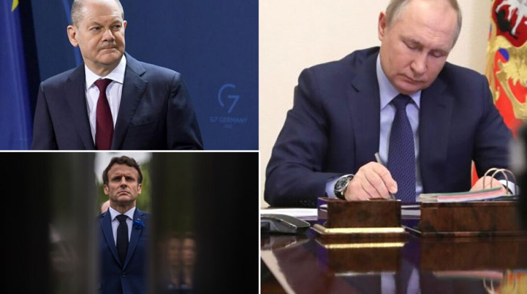 Όλαφ Σολτς και Εμανουέλ Μακρόν κάλεσαν τον Πούτιν να σταματήσει την εισβολή στην Ουκρανία