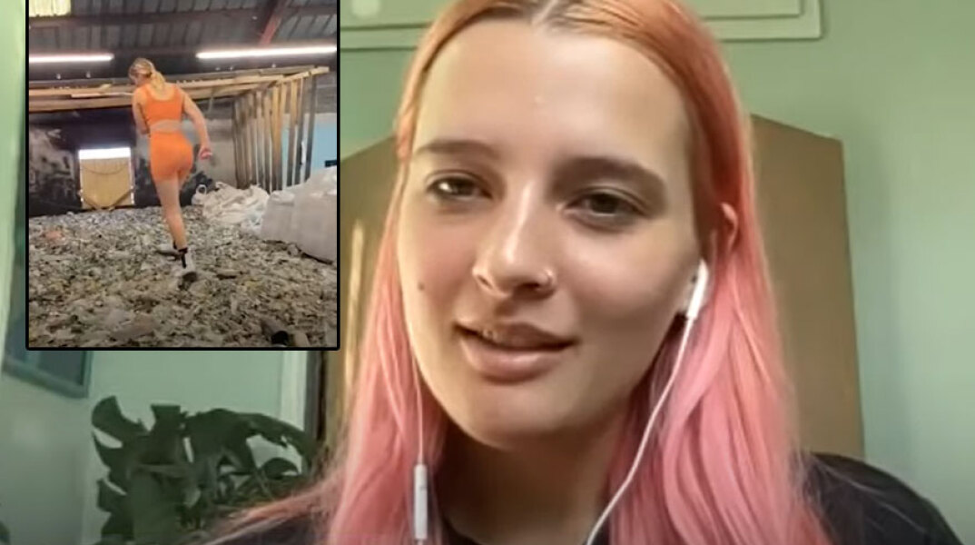 Η 24χρονη Tik Toker στη Λουιζιάνα που ανακυκλώνει μπουκάλια κρασιού και τα μετατρέπει σε άμμο