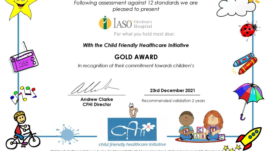 iaso_childrens_hospital_child_friendly_helathcare_initiative_gold_award.jpg