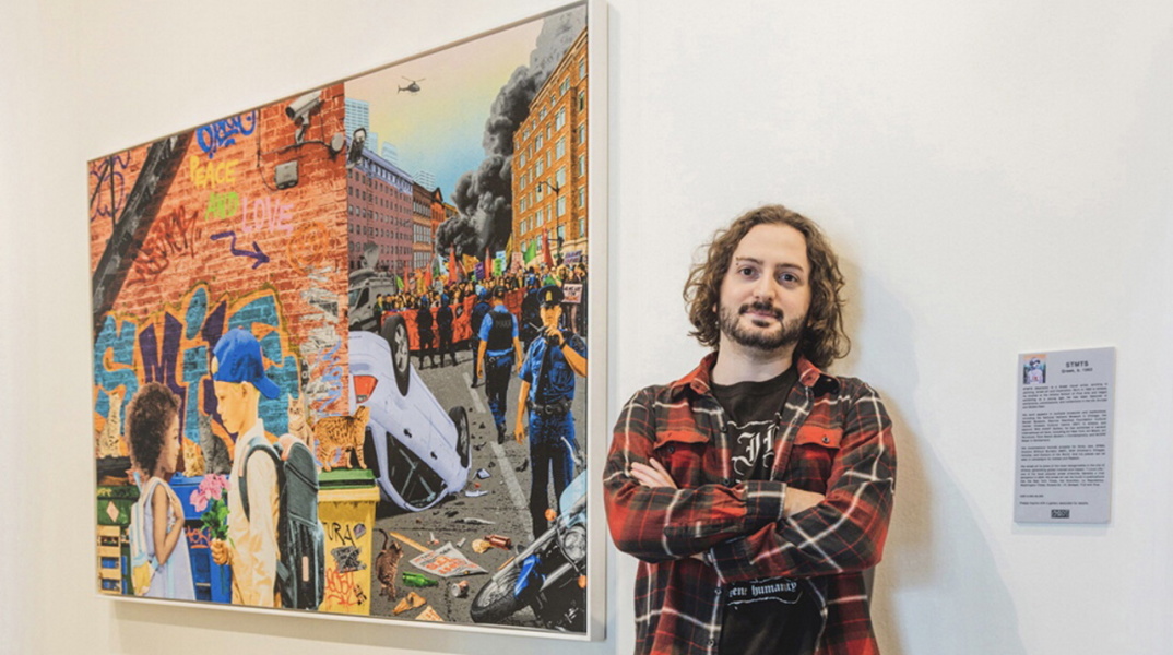 Φωτογραφία του διάσημου Έλληνα street artist STMS.