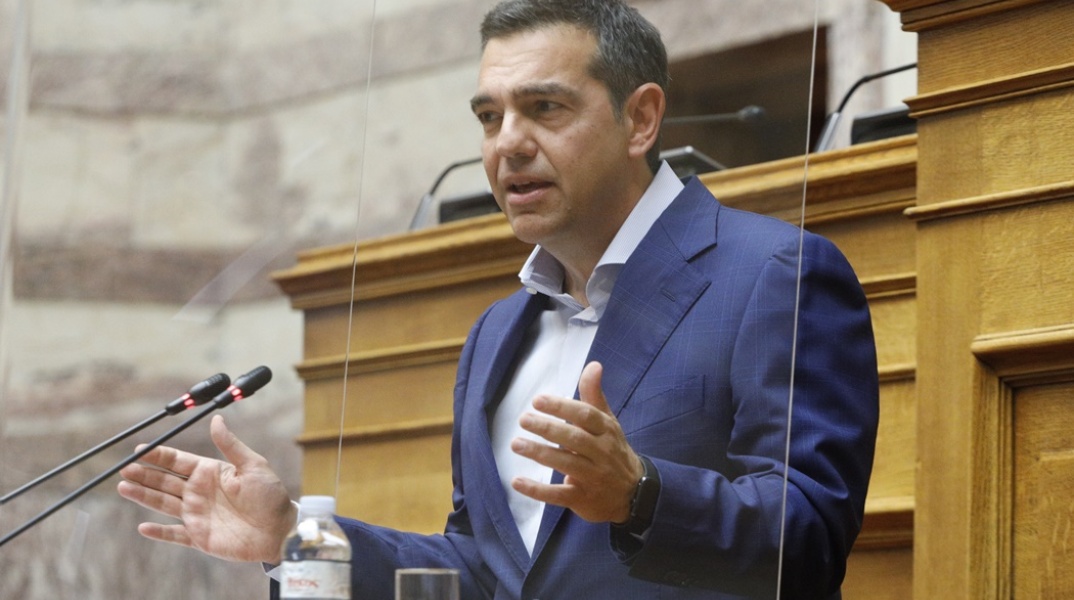 Ο πρόεδρος του ΣΥΡΙΖΑ - Προοδευτική Συμμαχία, Αλέξης Τσίπρας, μιλά στην Κ.Ο. του κόμματος