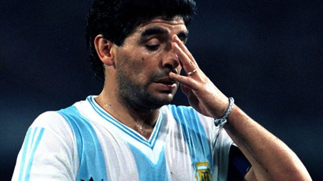 Ο Ντιέγκο Μαραντόνα με τη φανέλα της Αργεντινής © EUROKINISSI   