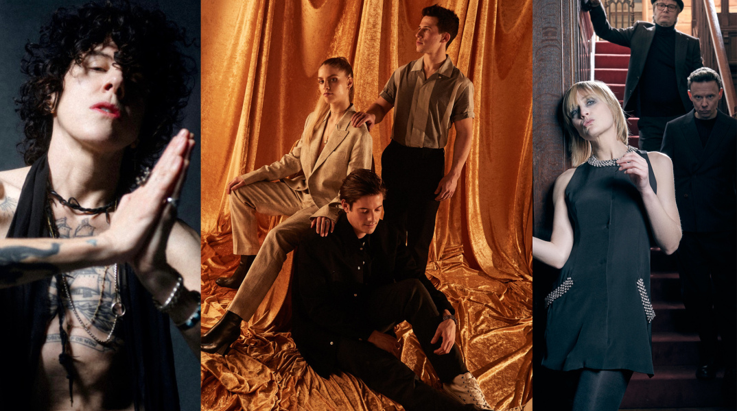 Κολάζ με φωτογραφίες των μουσικών LP, London Grammar, Hooverphonic