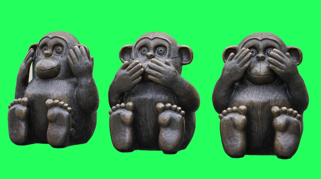 Εικονογράφηση που δείχνει τρεις χιμπατζήδες