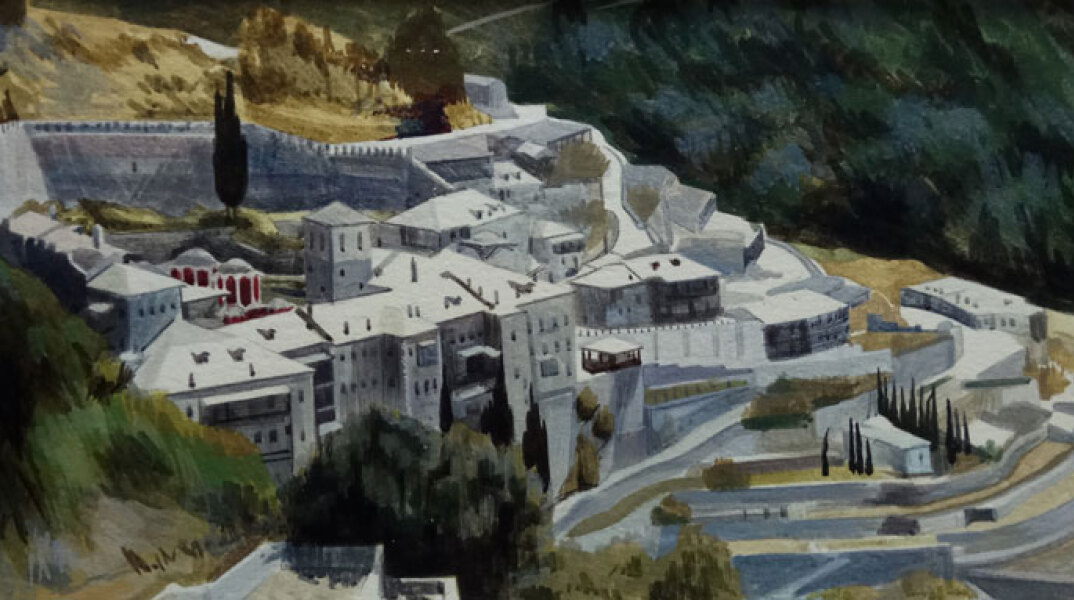 Γιώργος Παπασάικας, Εικαστικό ταξίδι στον Άθω