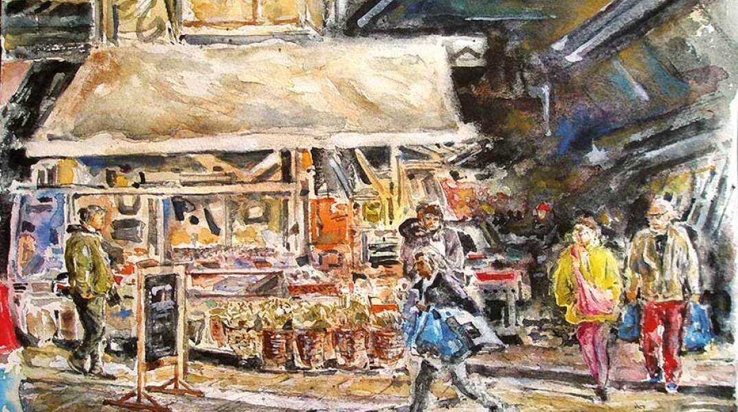 Χρώμα σε Νερό: Έκθεση σύγχρονης υδατογραφίας στην Chili Art Gallery / Έργο του Νεκτάριου Σταματόπουλου