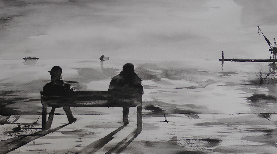 Έργο του Παύλου Μιχαηλίδη στην έκθεση «Χρώμα σε Νερό 3 - Θάλασσα & Πόλη» στην Chili Art Gallery