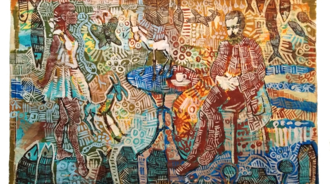 Κονταρομαχία - Έργο του Βαγγέλη Γκιόκα