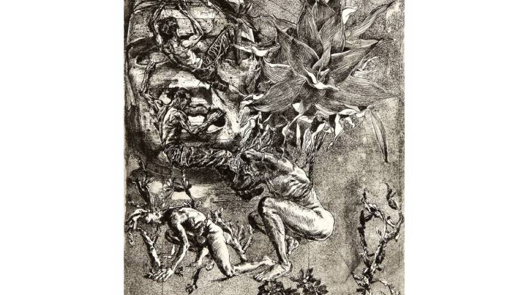 Πέντε Χαράκτριες στο Κέντρο Τεχνών ΜΕΤΣ: Βιβή Παπαδημητρίου, Αριστέα Χαρωνίτη, Plamena Doycheva, Yolanda Carbajales, Isabel Somoza