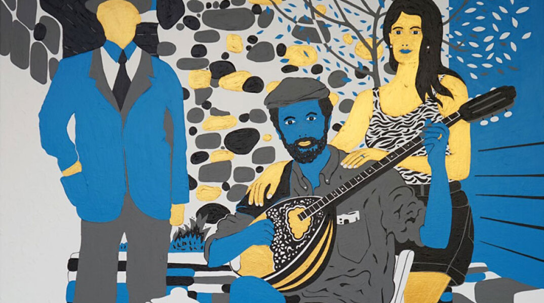 Cacao Rocks, Ρεμπέτικο, ακρυλικό σε καμβά, 2021