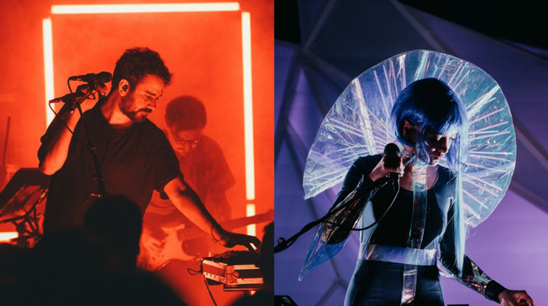 O Theodore και η Danai Nielsen στη σκηνή του Fuzz Club