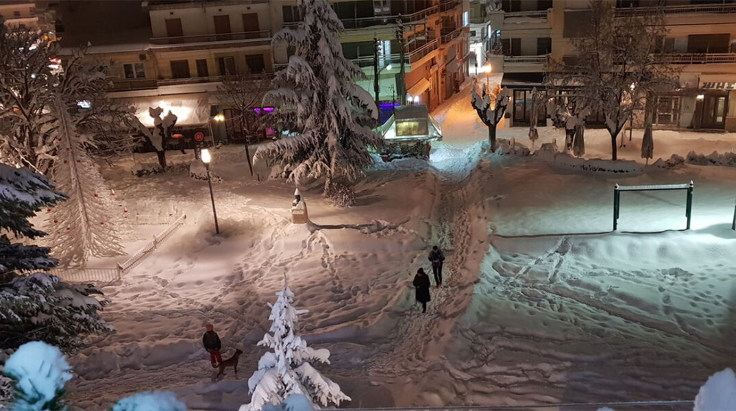 Χιόνια στην πόλη των Γρεβενών