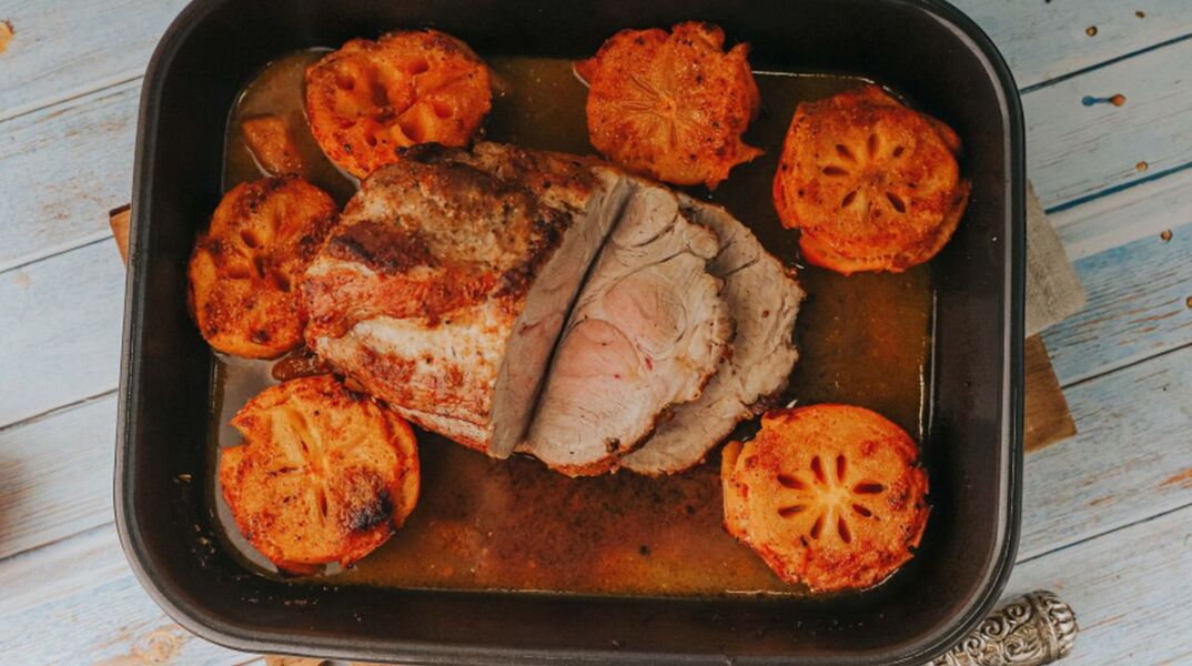 Χοιρινός λαιμός με λωτούς