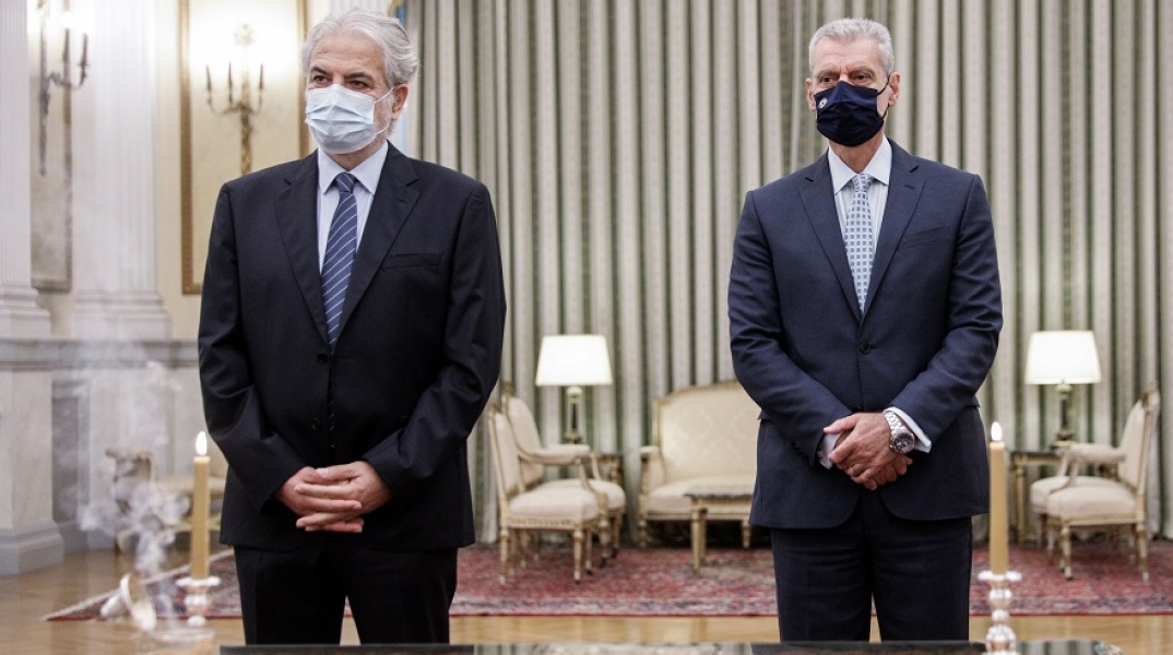 Ορκωμοσία της ηγεσίας του νέου Υπουργείου Κλιματικής Κρίσης και Πολιτικής Προστασίας