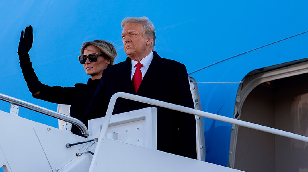 Ντόναλντ και Μελάνια Τραμπ αποχώρησαν από τον Λευκό Οίκο