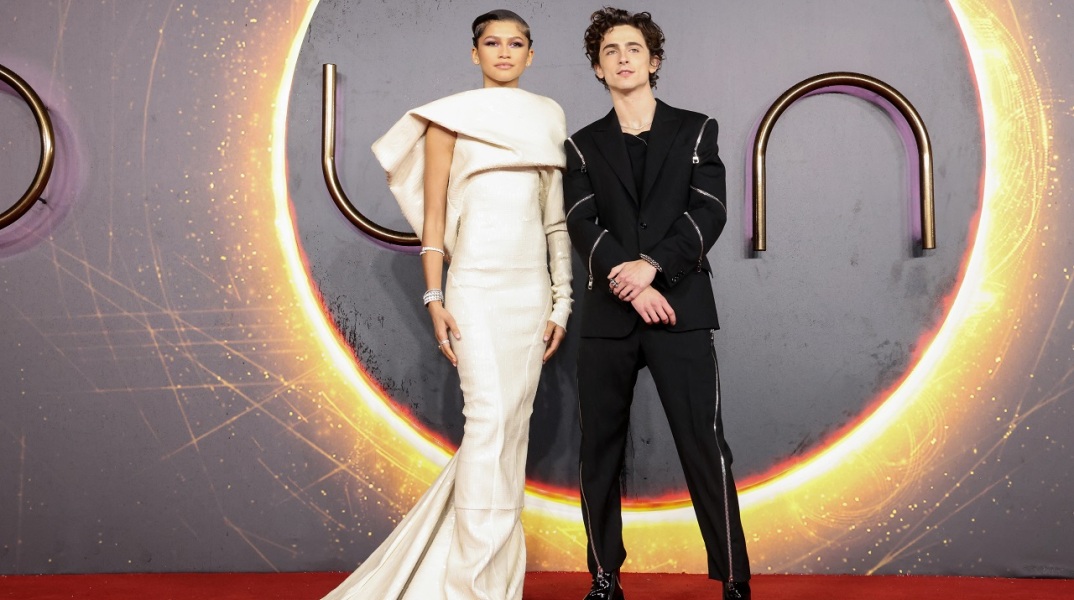 Zendaya και Timothee Chalamet στην πρεμιέρα της ταινίας Dune στο Λονδίνο