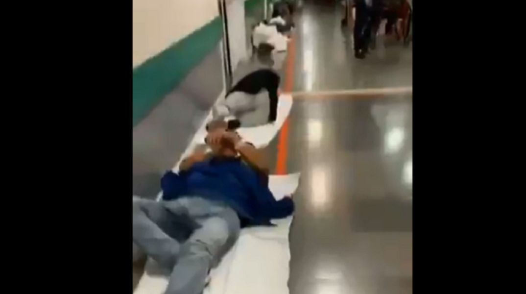 Κορωνοϊός: Άθρωποι ξαπλωμένοι στο πάτωμα νοσοκομείου στη Μαδρίτη