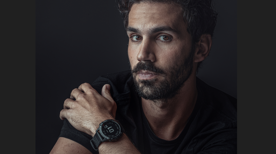 Ο Γιώργος Λέντζας με το Garmin Smartwatch 