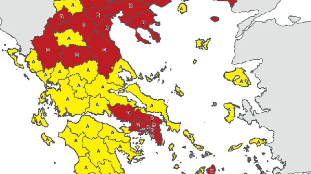 Υγειονομικός χάρτης για τον κορωνοϊό 