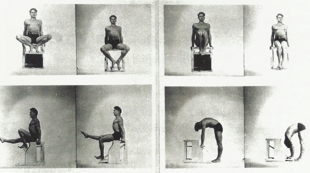 Ο Τζόζεφ Πιλάτες δείχνει ασκήσεις στη Wunda Chair