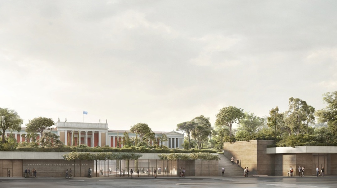 Φωτορεαλιστική απεικόνιση της επέκτασης του Εθνικού Αρχαιολογικού Μουσείου 