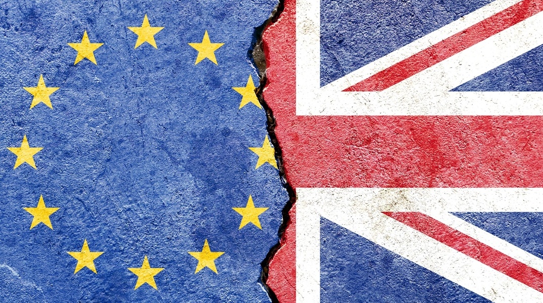 Σημαία της ΕΕ και της Βρετανίας