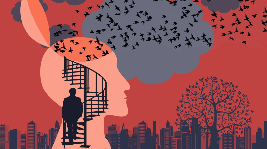 Εικονογράφηση για τον εγκέφαλο και την ψυχολογία