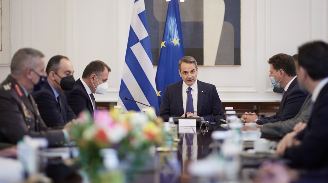 Συνεδρίαση ΚΥΣΕΑ υπό τον Κυριάκο Μητσοτάκη στο Μέγαρο Μαξίμου