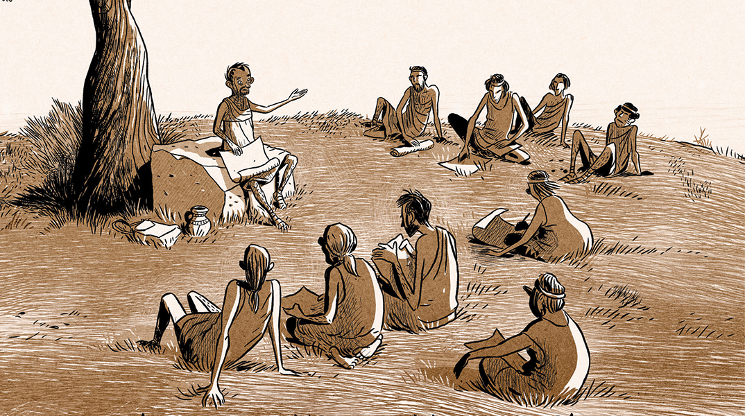 «Αριστοτέλης», το κόμικς των Αλέκου Παπαδάτου & Τάσου Αποστολίδη (Εκδ. Ίκαρος)