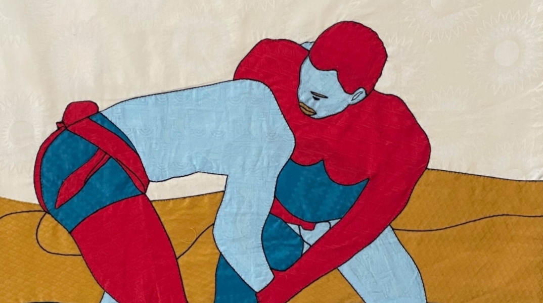 Λεπτομέρεια του έργου Neck hold του Louis Barthélemy