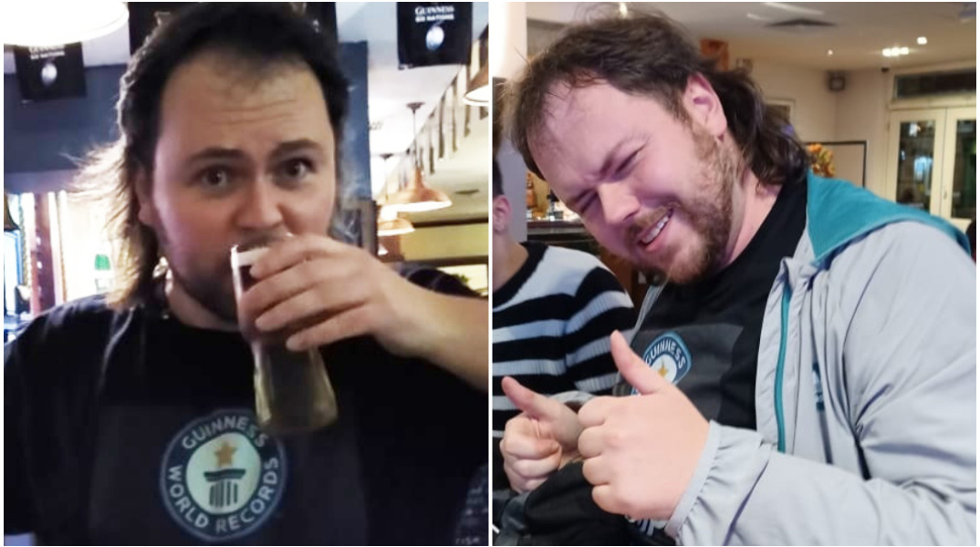 Θέση στα Παγκόσμια Ρεκόρ Γκίνες κατέκτησε 29χρονος Ουαλός, ο οποίος έσπασε το φράγμα των περισσότερων μπαρ που επισκέφθηκε άνθρωπος σε 24 ώρες φτάνοντας τα 56. 